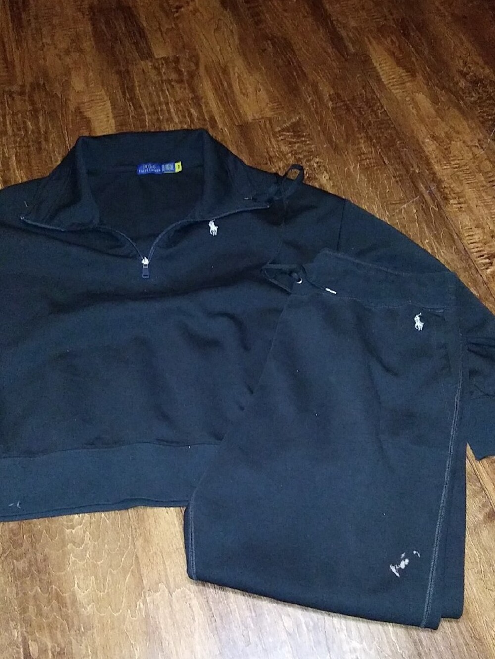 Polo Ralph Lauren Black Sweatpants with Embroidered Pony